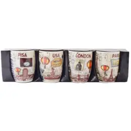 Java Jetsetter 4-Piece Mug Set Front